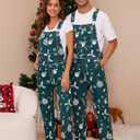 Mens Overalls Christmas Bib Coveralls Women Halloween Jumpsuit Stocking Stuffers for Adults (Small, Green)
