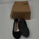 Ataiwee Women's Wide Width Flats Shoes - Ladies Cute and Comfortable Dress Ballet Shoes. (2402-0004 Black)