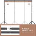 Backdrop Stand 108ft (WH) Adjustable Backdrop Support Ground Kit Photography Photo Shoot Backdrop Stand for Parties with Sandbags, Spring Clips, Carrying Bag