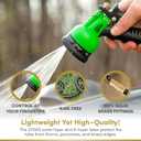 Flexi Hose with 8 Function Nozzle Expandable Garden Hose, Lightweight & No-Kink Flexible Garden Hose, 3/4 inch Solid Brass Fittings and Double Latex Core, 50 ft Black