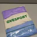 OVESPORT 3 Piece Workout Shorts for Women Seamless Scrunch Butt Lifting High Waisted Yoga Gym Booty Running Short Pants (Blue, XL)