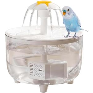 Petlex Bird Bath Indoor Automatic Parrot Shower Bathtub with Pump Recirculating Filtration Safe for Birds to Bathe or Drink, Perfect for Parakeets Budgie Cockatiels Lovebirds Finches Canaries