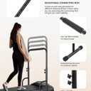 28 Inch Wide Handle Bar for Walking Pad Only with Non-Slip Rubber Feet Compatible Adjustable Handrail Height from 37.6 to 46 in Handle Bar for Walking Pad Comfortable Grip Support Attachment for Home