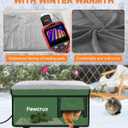 Weatherproof Heated Cat House for Outdoor in Winter, Heated Cat Bed Kitty Shelter with Cat Heating Pad, Insulated & Safe Escape Door, Warm Home for Outside Stray Cat, 16"x26"x14