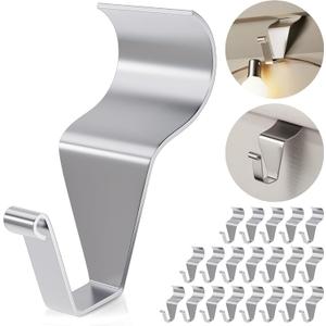 20 Pack Vinyl Siding Hooks, No Hole Siding Hanging Hangers, Heavy-Duty Stainless Steel Vinyl Siding Hanger, Reusable Siding Clips for Hanging Holiday Decorations, Plaques, String Light