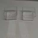 2pcs Transparent Water Tank, Comfortable Tortoise House Acrylic Cage with Climbing Ramp Habitat Salt Water Pool Accessories for Small Medium Aquatic Animals