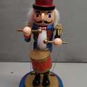 Jetec Nutcracker Music Box Wooden Nutcracker Soldier Toy Handmade Nutcracker Figures Christmas Nutcrackers Soldiers Wind up Musical Box Clockwork Christmas Music Box for Gift Home Decor (Retro Style)