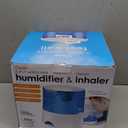 Crane Steam Inhaler & Warm Mist Humidifier, 0.5 Gallon, Humidifier FSA Eligible, Blue & White, Ideal Humidifiers for Bedroom, Sinus Inhaler, Vaporizer HSA, Vaporizer For Congestion