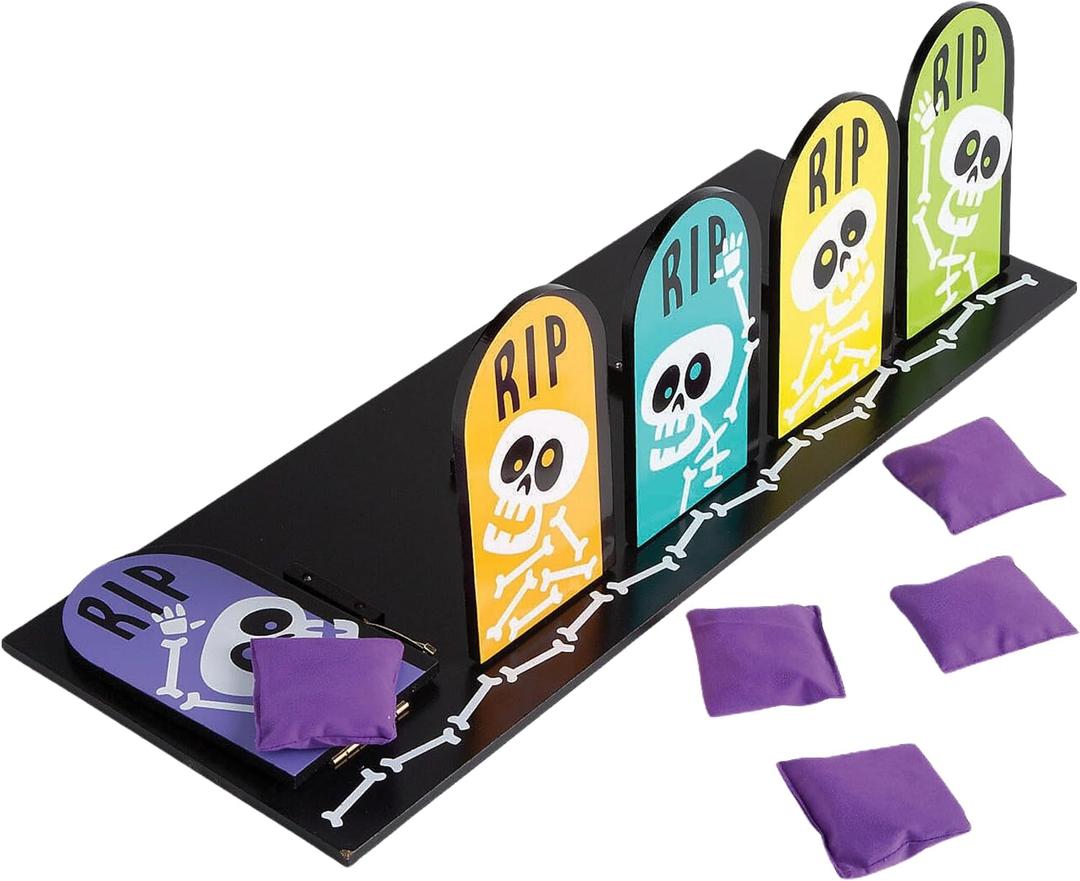 Fun Express Halloween Skeleton Bean Bag Toss Game for Kids Party