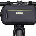 Rhinowalk Bike Handlebar Bag, Multifunctional Waterproof Mountain Bike Crossbar Front Bag Road Bike Basket Bicycle Frame Bag Waist Shoulder Bag Bicycle Bag Professional Cycling Accessories (green)