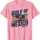 Gulf of Mexico Forever Retro Vintage Gulf of Mexico T-Shirt (M, Pink)
