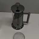 Cafe Du Chateau Stainless Steel French Press Coffee Maker - 34oz Insulated Coffee Press with 4-Level Filtration, BPA Free, Durable Glass, Great for Tea (B. Dark Chrome)