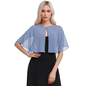 Women's Soft Chiffon Capelets Shawls and Wraps for Evening Wedding Cape Bole Cover Up