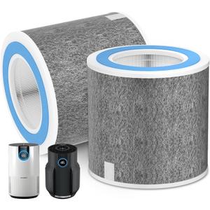 2 Pack HP102 Replacement Filter Compatible with Shark Air Purifier HP100 HP105 HP152 and 3-in-1 Models HC450 HC451 HC452 HC455, Part No. HE1FKPET, HE1FKBAS