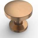 Amerdeco 10 Pack Champagne Bronze Cabinet Knobs Single Hole Cabinet Pulls Round Kitchen Cabinet Knobs Drawer Knobs Dresser Knobs and Pulls for Bathroom Cabinets ZH0051