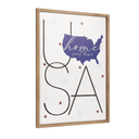 pechpell 23.6×15.7 Inch Patriotic Wall Art with Wood Framed, Wooden Labor Day USA Sign, Veterans Day Decorations Americana Decor Memorial Gifts for Home Living Room Dining Office Farmhouse Indoor
