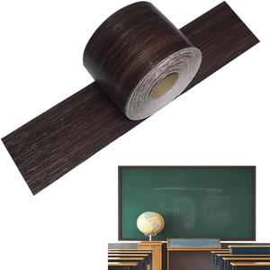 66 Feet Wood Grain Classroom Bulletin Board Border,Imitation Wood Straight Rolled Border Trim for Classroom Offices Wall,School Decoration Whiteboard (Wood Grain , 2inch x 66feet)