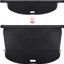 Trunk Cargo Cover for Nissan Rogue S SV SL Platinum 2014-2020 Retractable Rear Trunk Cargo Luggage Security Shade Cover Shield Interior Accessories Waterproof Custom Fit All Weather (Black)