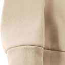 SOLY HUX Women's Letter Print Sweatshirt Crew Neck Drop Shoulder Long Sleeve Graphic Pullover Top (Beige, S)