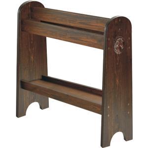 Pine Wood Saddle Rack  Ideal Saddle Stand for Western Horse Gear and Horse Tack Organizers, Suitable for Displaying Trophy Tack at Home - Walnut