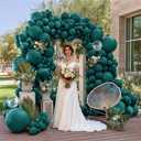 Teal Balloon Garland Arch Kit Double Stuffed, Dark Turquoise Teal-Green Aqua Balloon Different Sizes 18/12/5 Inch for Baby Shower Birthday Wedding Winter New Year Party Decoration