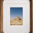 Natural Wood Photo Frames Inspired Tabletop Picture Frame with Mat, Vertical or Horizontal Display (Walnut, 11x14 matted to 5x7/8x10)