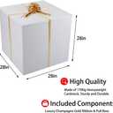 Extra Large Gift Box with Lid 28x28x28 Inches, White Big Gift Box for Gender Reveal, Giant Gift Boxes with Lids for Presents Packaging for Birthday Surprise, Christmas, Anniversaries, Wedding Party