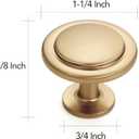 Ravinte 10 Pack 1-1/4 inch Kitchen Cabinet Knobs Drawer Knobs Dresser Knobs Champagne Bronze Zinc Knobs Drawer Pulls Door Knobs Dresser Drawer Handles Knobs for Dresser Drawers