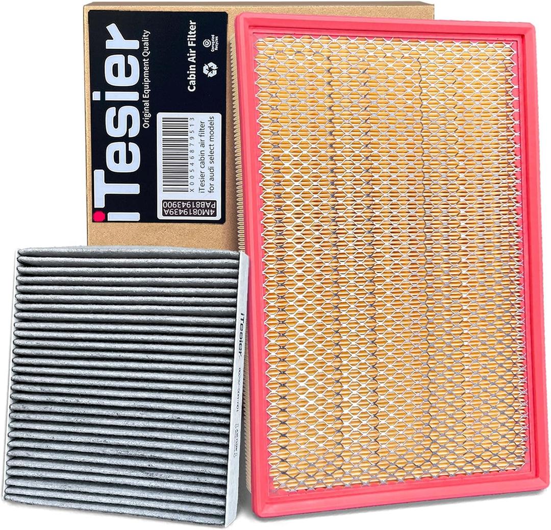 Cabin Engine Air Filter kit for 2011-2024 Ram 1500 (NOT FOR 6.2L TRX), Ram 1500 Classic (2019-2024), for Dodge Ram 1500 Select Models, Replaces 68441763AA, 68406048AA