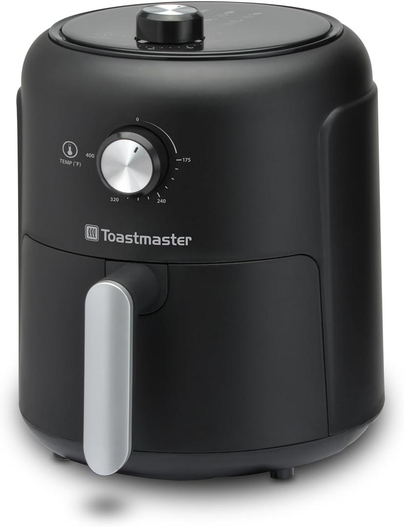 Toastmaster 2.6L Air Fryer - Instant Air Fryer with 2.75 Quart Capacity - Kitchen Appliance for Healthy Cooking - Compact Appliance with Slide-Out Basket - Oil-Free Kitchen Gadget