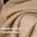 BGment Faux Linen Curtains 90 Inches Long Set of 2 Panels, Living Room Long Curtains Burlap Textured Thick Light Filtering Privacy Grommet Window Treatments, 52 x 90 Inch, Tan