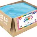 Hygloss Colored Sand for Crafts 25 lb, Light Blue Vibrant Colorful Fine Sensory Play Sand Art Kits for Kids Classroom Activities for Children 3 4 5 6 7 8 9 10 11 12 Safe for Ages 3+