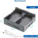 Two-Way Charging Hub for DJI NEO 2,Portable Dual Battery Charger Support PD Fast Charging for DJI NEO 2 Battery Accessories (for NEO 2)