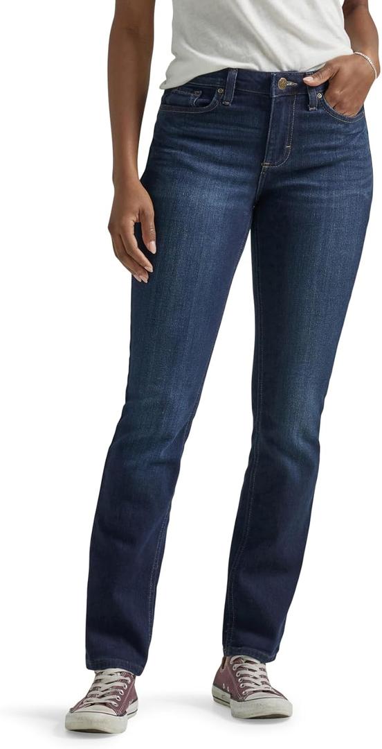 Lee Women's Legendary Mid Rise Straight Leg Jean Nightshade 12 Short