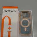 GVIEWIN for iPhone 17 Pro Case [Compatible with MagSafe][Upgraded Full Camera Protection][Cute Wave Frame] Glossy Slim Shockproof Protective Magnetic Phone Case for iPhone 17 Pro 6.3", Green