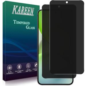KAREEN 2 Pack Privacy Screen Protector For Samsung Galaxy S24 FE 5G Anti Spy Private Tempered Glass Film, 9H Hardness, Anti Scratch, Bubble Free, Case Friendly