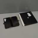 Defencase for Galaxy S25 Case Wallet with RFID Blocking Card Holder for Women Men, Elegant Leather Magnetic Snap Flip Wristlet Strap Zipper Wallet Phone Cases for Samsung Galaxy S25 5G 6.2", Coffee