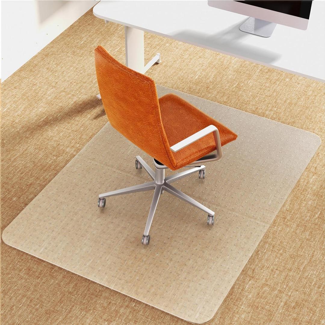 Office Chair Mat for Carpet: 36"x48" Computer Desk Floor Mat -PVC Plastic Rug Carpet Protector Mats for Gaming Chair Under Desk Pad for Rolling Chair