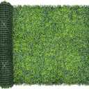 Artificial Ivy Privacy Fence Screen,128"x 48" (43 SQFT) UV-Anti Faux Boxwood Roll Grass Wall Panels for Patio Balcony Privacy, Garden, Backyard Greenery Wall Backdrop Decor (128"x48")