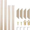 Texas Art DIY Wood Stretcher Bars for Canvas, Solid Wood Frame Kit, Easy to Assemble, Gallery Wrap for Oil Painting, Wall Posters, Customized Wooden Frame Kit for Diamond Painting, White, 28 x 40
