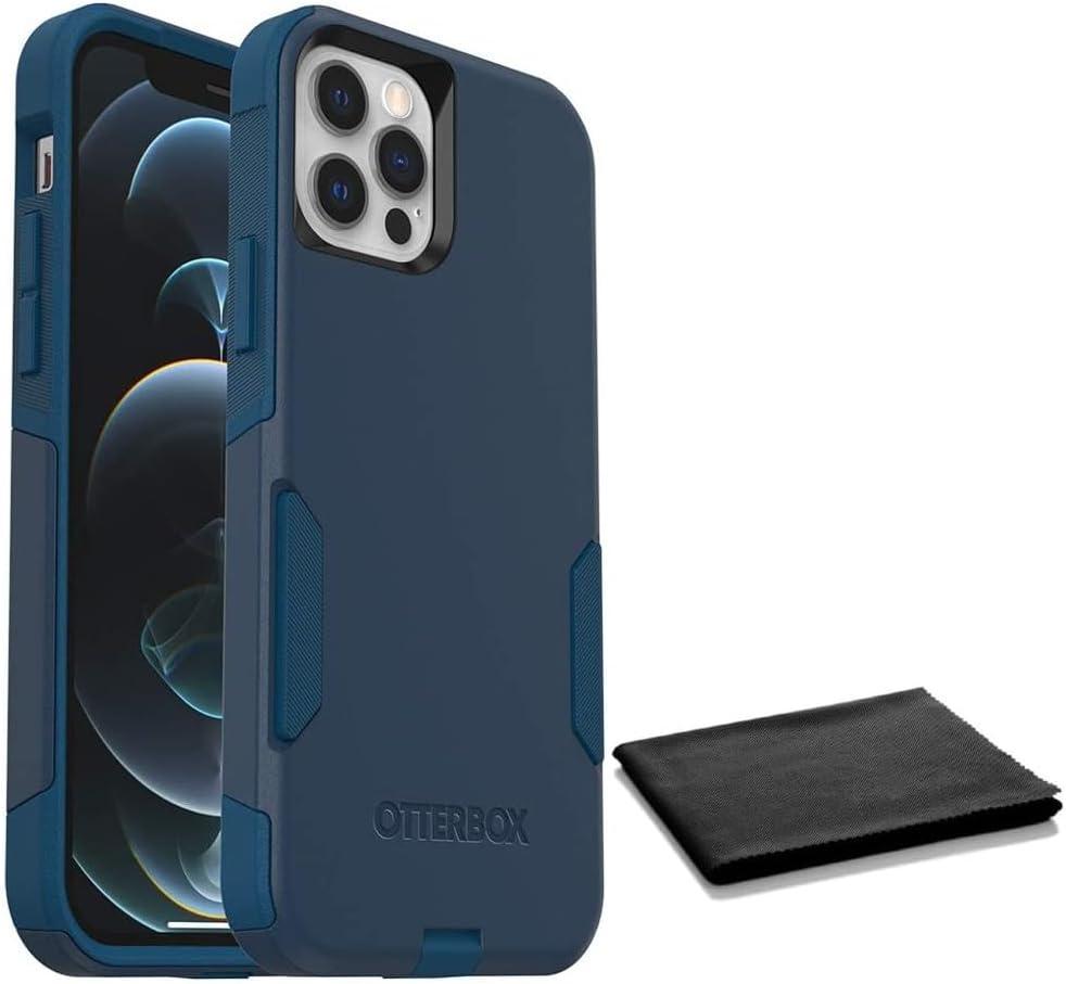 OtterBox Commuter Series Case for iPhone 12 & iPhone 12 Pro (Only) - with Cleaning Cloth - Non-Retail Packaging - Bespoke Way (Blue)