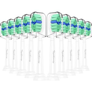 Toptheway Toothbrush Replacement Heads Compatible with Philips Sonicare ProtectiveClean DiamondClean C2 G2 W 4100 5100 5300 Plaque Control, 10 Pack (White - Pack of 10)