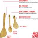 Joyce Chen Burnished Bamboo Wok Utensils, 3-Piece Stir Fry Set