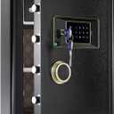TIGERKING   Large Safe Box, 2.05 Cubic Feet Home Safe with Touch Screen Keypad & Built-in Lock Box, Digital Safes for Home Office (Black)