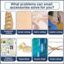 WILLBOND 2 Sets Navajas Roofing Heavy Duty Shark Vinyl Knife with Utility Knife Blades Replacement Roofing Tools Carpet Blade Cutter for Indoor Outdoor (Silver)