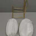 2 Tier Plastics Fruit Bowl for Kitchen CounterTiered Fruit Basket for countertopSnack PlateGold Metal Rust PreventionParty, Family, Birthday,Fully Welded Firmly (Gold&White)