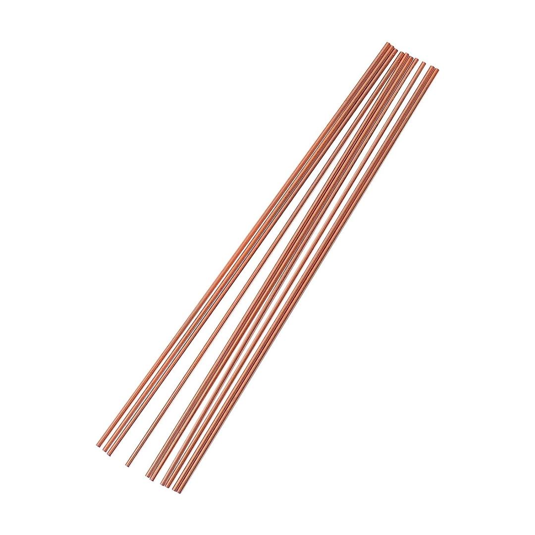 10PCS 99.98% Pure Copper Round Rod 0.12"/3mm Dia 12"/305mm Length Bare Copper Cu Metal Rod Solid Copper Rod for DIY Metal Working Hobbies (0.12"/3mm Dia 12"/305mm Length)