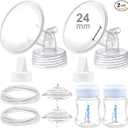 Maymom Pump Parts Compatible with Spectra S2 S1 Replacement Kit for Spectra Pump Parts 24 mm Flange Duckbill Valve Tube Bottle Backflow Protector, Not Original S2 S1 Accessories
M