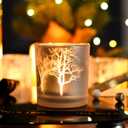 WDHODEC Christmas Candle Holders for Tealight, Votive, LED Candles Silver Gold Glass Candle Holders for Home Decorations Coffee, Office Dcor 4PCS