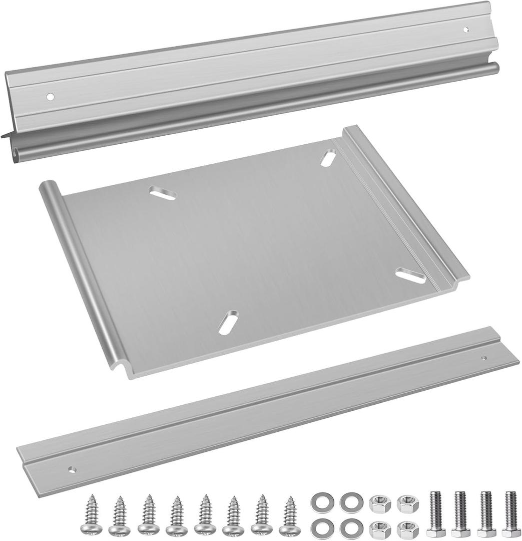 Boat Seat Pedestal Base Slider SP-15900 Tilt-N-Slide Mounting Plate Set for Bench Style Seats, Bench Style Seat Plate on 15-Inch RailsHeavy-Duty Aluminum Boat Seat Pedestal Base